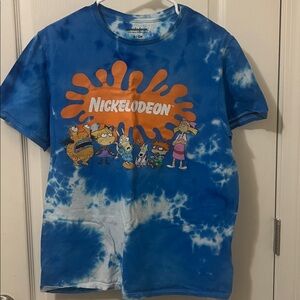Nickelodeon Blue Tie-Dye Rugrats Splash Graphic Tee